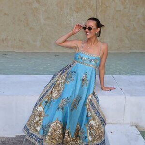 Alemais Cassie Blue Sundress